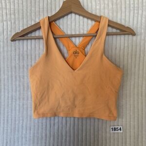 Alo Yoga Airbrush Real Bra Tank Orange Size XS Please Read